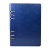 Dark Blue Vintage Leather Ring Binder Notebook, A5(17 * 23cm/6.6