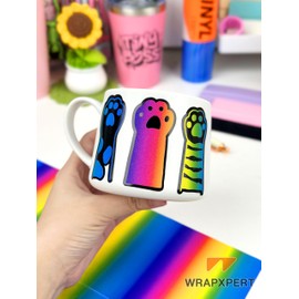 WRAPXPERT Shimmer Craft Adhesvie Vinyl Roll 12" x6FT Glitter Rainbow Permanent Adhesive Vinyl for Crafts Lettering Scrapbook