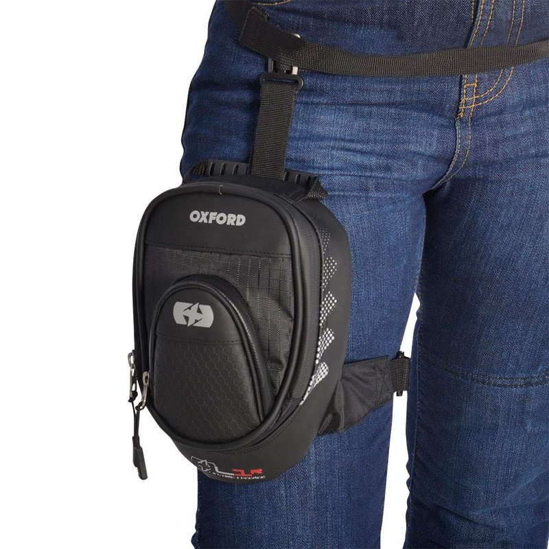 Oxford L1R Deluxe Sports Motorcycle Leg Bag Black