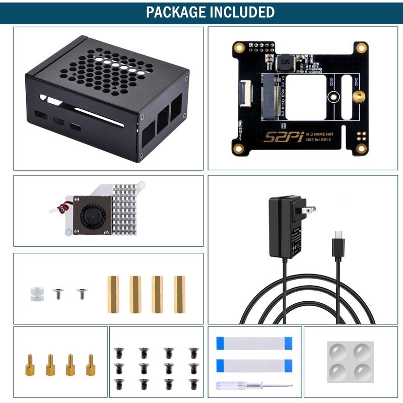 GeeekPi Raspberry Pi 5 Case with PD 27W Power Supply