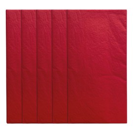 Interdruk 5 fogli di carta velina 50 x 70 cm per DYI, arte, floreale, imballaggi e decorazioni – rosso
