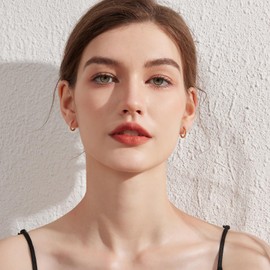 Gold Hoop Earrings for Men Women Sterling Silver Hoop Earrings Huggie Diamond Hoop Earrings Hoops Silver Earrings 15mm Mens Hoop Earrings Stainless Steel Hoops Earrings Nickel Free