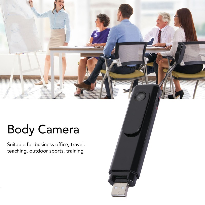 Body Camera 1080P HD Wearable Back Clip Design Rechargeable USB
