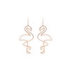 Doubnine Flamingo Hollow Earrings Bird Frame Drop Dangle Rose Gold