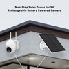 EverExceed 5W Solar Panel for Security Camera Outdoor, 5V USB