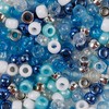 Elsa's Pony Bead Mix 200 Pieces Mixed Blue Beads Size