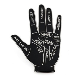 Pinsanity Palm Reading Enamel Lapel Pin
