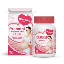 Prenatal Vitamins with 1000mcg Folate Folic Acid, Prepares You for Conception and Childbearing, 23 Vitamins and Minerals, Includes Iron, Calcium, Vitamin D, Biotin – 90 Days Supply - Allmom's Choice