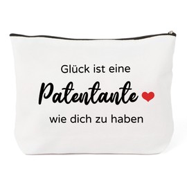 Geschenk für Patentante Geschenk Für Die Beste Patentante Geschenke Kosmetiktasche Damen Geschenke Für Taufpaten Patengeschenk Für Paten Makeup Bag Taufgeschenke Cosmetic Bag