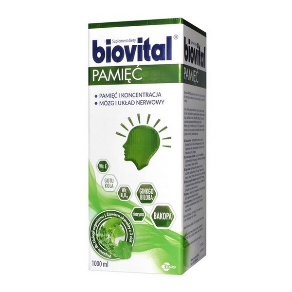 Categories:Memory, concentration,Pharmacy Biovital Memory, liquid, 1000 ml