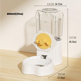 Pet Hanging Automatic Feeders Drinking Bowls，Gravity Rabbit Feeder and Water Set，Cage Cat Food Bowl Feeding Station for Puppy Kitten Chinchilla Hedgehog Guinea Pig Ferret (orange-water)