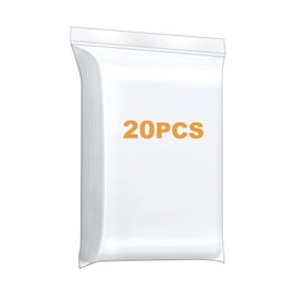 Foopama 10" x 13" Large Thick 4 Mil Clear Zip Poly Lock Plastic Bags Seal Reclosable Zip Bag Heavy-Duty Clothing T-Shirt Pants Toys Zipper Storage Bags -20 Pack