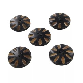 Unbranded Wholesale Lot of 25 Bovine Horn Laugh Lines Custom Everyday Scalloped Buttons