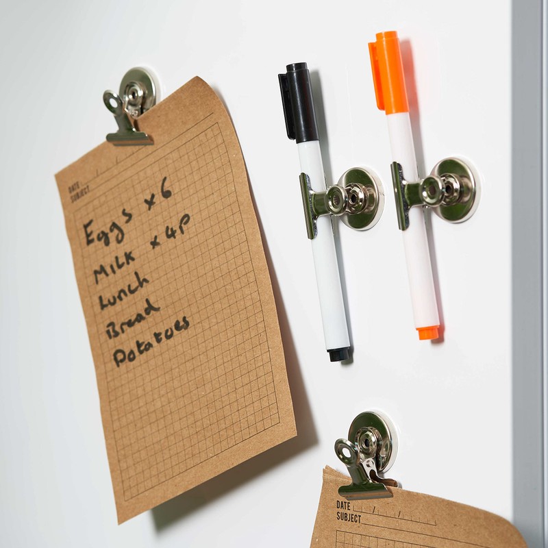 MATANA Super Strong Stainless Steel Magnetic Clips for Magnetic Board,