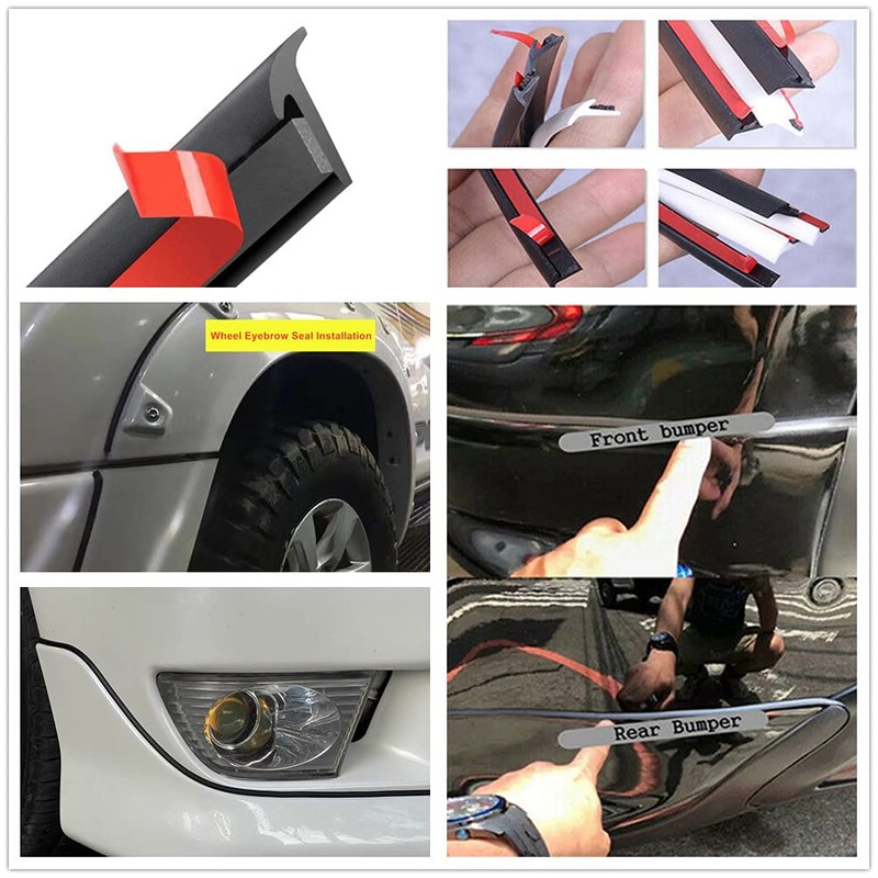 GreceYou 5M/16.5Ft Universal Self Adhesive Auto Rubber Weather Draft Seal