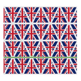 Little Johnny Make Your Own Bunting Fabric - Union Jack Flag British Bunting Fabric Cotton, Red White & Blue, 60'' Wide (13403)