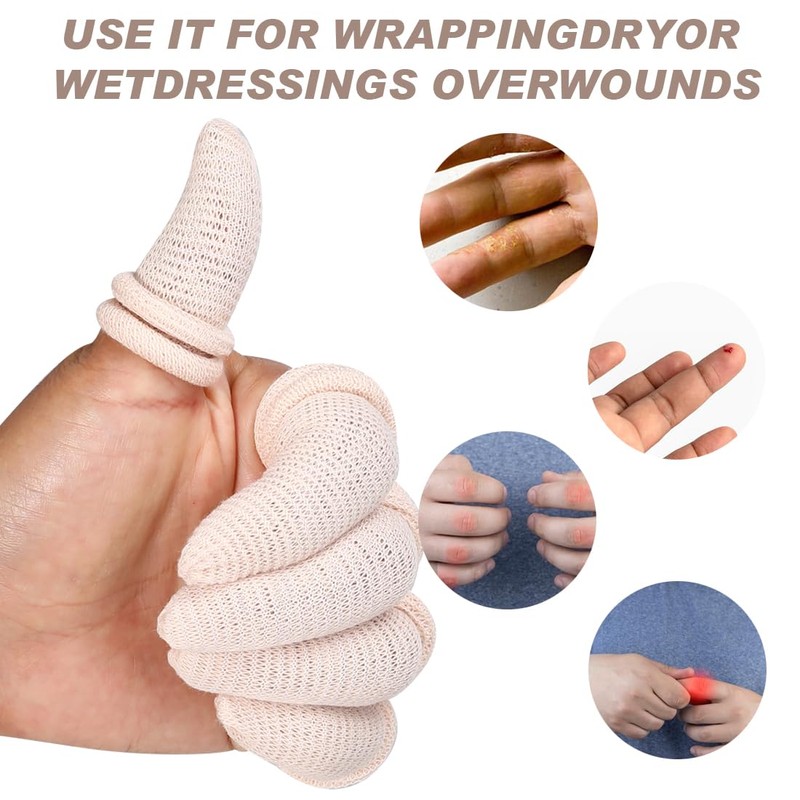 Thumb Bandage Finger Bandages 30 PCS Tubular Finger Stall Bandage