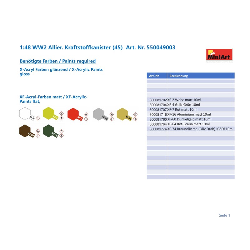 Miniart MIN49003 Scale Model kit, 1:48