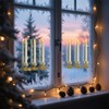 Eldnacele Flameless Window Taper Candles with Remote and Timer, Battery
