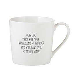 Creative Brands Faithworks - Inspirational White Bone China Café Mug/Cup, 14-Ounce, Dear Lord