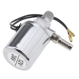 1/4" Universal Van Truck Air Horn Electric Solenoid Valve Chromed 12V/24V