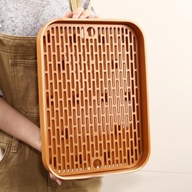 Eabdice Multifunctional Drain Board, Small Dish Drying Mat for Dishes, Drainer with Collection Tray, Can Be Used as a Drip Tray for Tableware and Vegetables