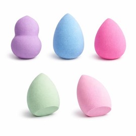Set de 5 Esponjas de Maquillaje Profesionales Multi Formas – Difuminador para Base, Corrector y Contorno – Acabado Natural
