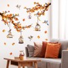 LOONELO Autumn Maple Leaf Wall Decals – Thanksgiving Tree Branches,