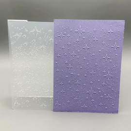 3D Plastic Embossing Folder Template Beautiful Stars Texture 4.13x5.71 Inch for Card Making DIY Scrapbooking Paper Crafting Handmade Crafts Scrapbooking Arts Supplies Scrapbook Decor