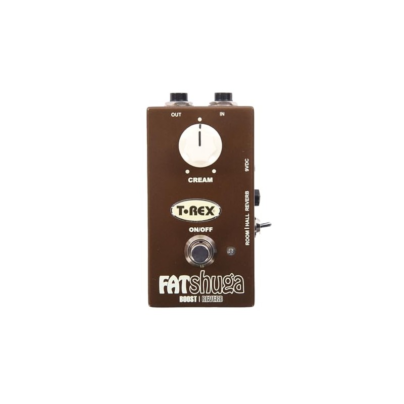 T-Rex Engineering FAT-SHUGA Reverb Guitar Effects Pedal with Overdrive/Boost Functionality