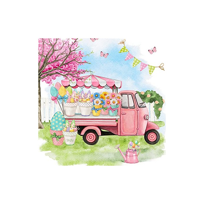 20 Napkins Flower Cart in Spring | Magnolia | Flowers