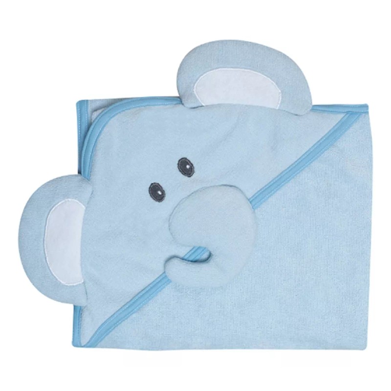 Chiqui Mundo Toalla Bebe Elefantito Azul 75 X 90 Chiquimundo