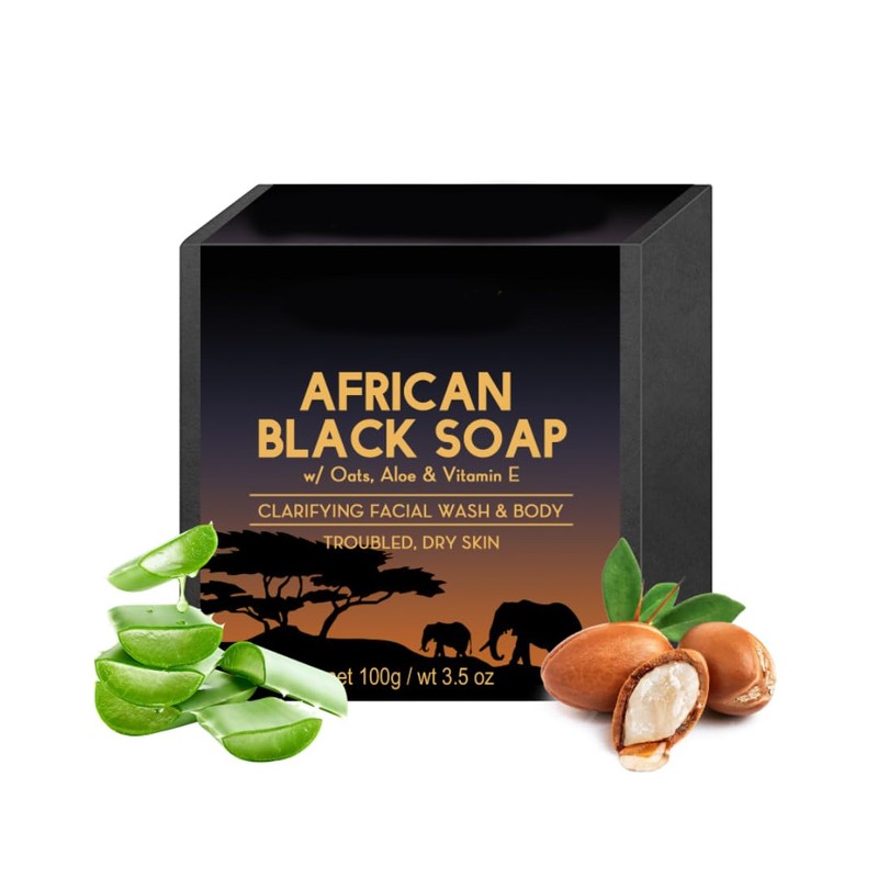 100g Traditional African Black Soap - Highly Effective for Severely
