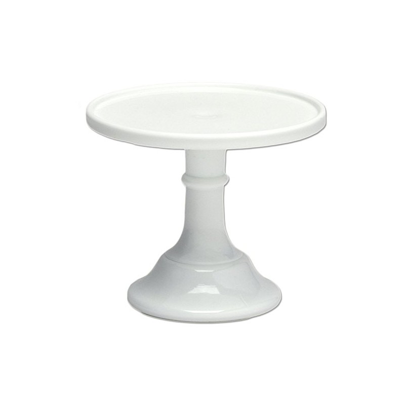 Milk White 6" Glass Cake Stand - By Mosser Glass