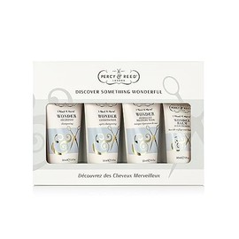 Percy & Reed Discover Something Wonderful Gift Set - Complete Hair Care Gift Set 4-In-1 - Includes Wonder Range Shampoo, Conditioner, Hair Balm, Overnight Recovery - Great Gift for Her