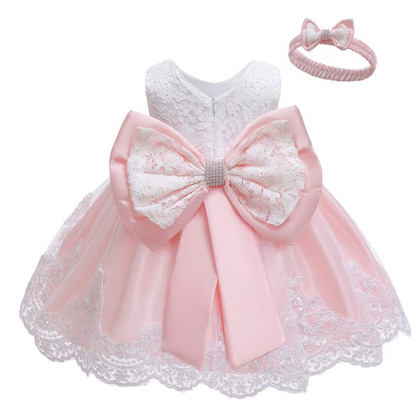 LZH baby girl lace dress, bowknot, flower dresses, wedding competition,