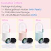 Kalevel Cosmetic Brush Holder Organizer Dustproof Container Makeup Color Removal