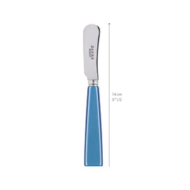 SABRE PARIS - 2er Set Buttermesser 14 cm - Icone - Ideal Für Butter, Aufstrich - Edelstahl & Nylon - Spülmaschinenfest - Hellblau