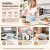 Collapsible Microwave Steamer Bowl, Silicone Microwave Cookware with Lid, Dishwasher