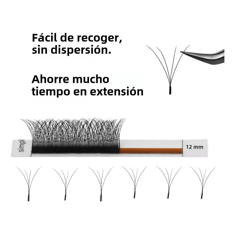 Extensión De Pestañas Nagaraku W Shape 4d