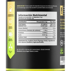 Fibra De Psyllium Husk De 240 Cápsulas Psyllium Husk B Life Sabor Sin sabor