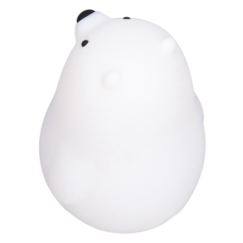 LED Night Light Cartoon White Bear Baby Pat Light USB