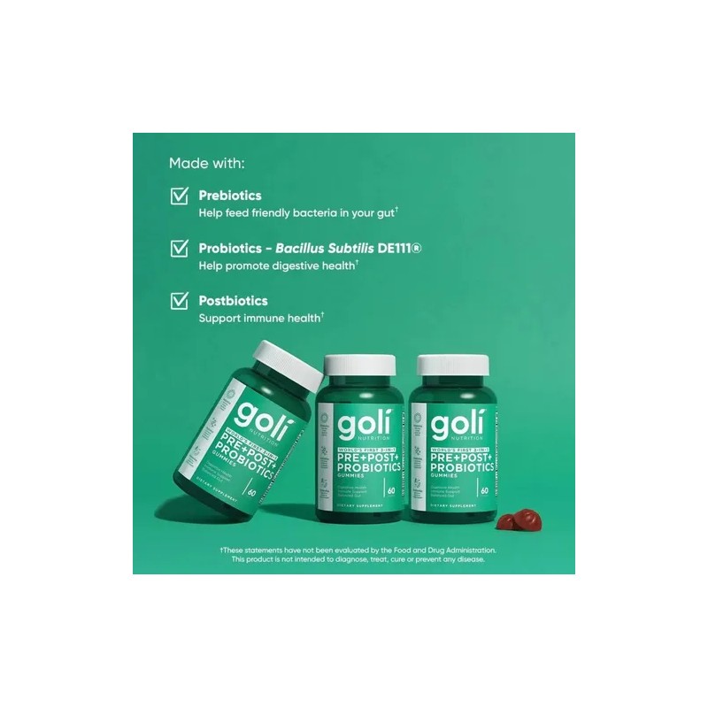 2pc Golii Pre Post Probioticos Sabor Frutos Rojos