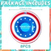 Harsever 8 PCS 4th of July Floaties for Pool,Patriotic Drink