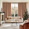 Topfinel Extra Long Blush Beige Velvet Blackout Curtains 108 Inches