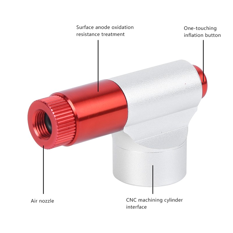 Bike Carbon Dioxide CO2 Mini Inflator Presta Valve Inflatable Mouth