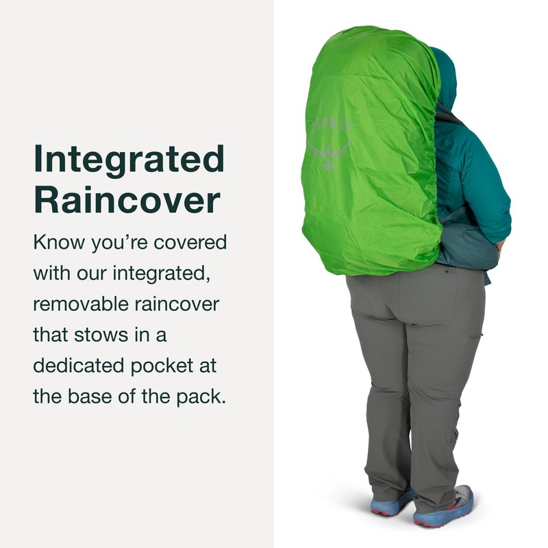 Osprey Renn 50L Women's Backpacking Backpack, Pediment Grey/Linen Tan