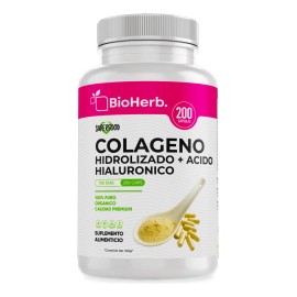 Colageno Hidrolizado + Acido Hialuronico - 180 Capsulas Sin Sabor