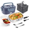 SOHIDA Electric Lunch Box, 12V/24V/110V Portable Food Warmer with SS