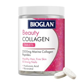 Bioglan Collagen Tablets | 2500mg | Hydrolysed Marine Collagen |Hyaluronic Acid | Resveratrol | Biotin | Selenium & Vitamin C | 90 Tablets